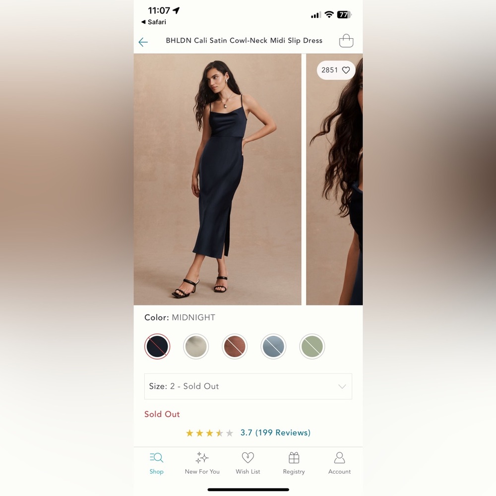 BHLDN Cali midi slip dress